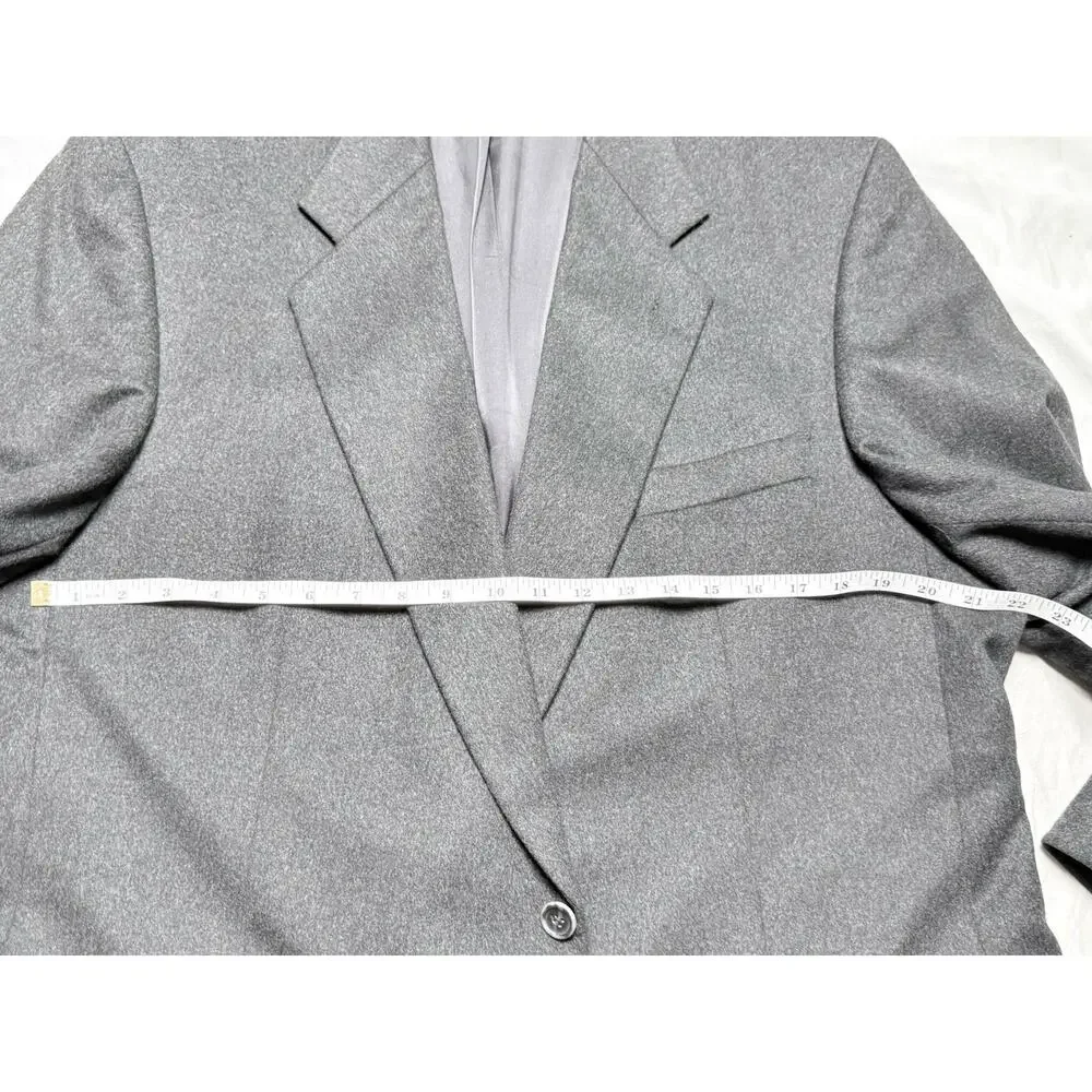 Vito Rufolo 42L Gray Lanificio Wool Silk Made in Italy Blazer Sport Suit Coat